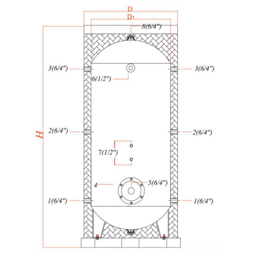 APAMET STIL 150 hűtési és fűtési puffer tartály szigeteléssel hőszivattyúhoz